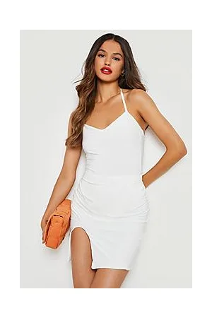 Boohoo Double Layer Slinky Halterneck Bodysuit