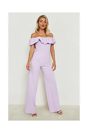 Boohoo Volume Bardot Bodysuit & Wide Leg Trousers