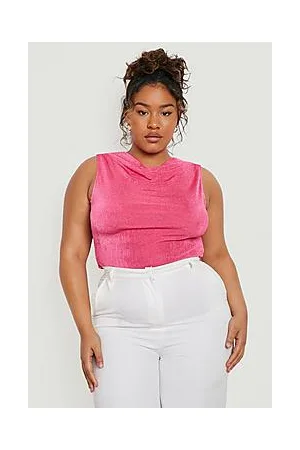 Boohoo Plus High Neck Slinky Bodysuit