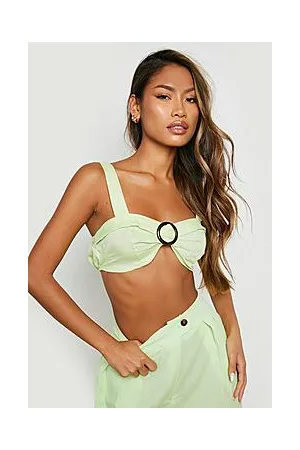 Boohoo Linen Look O Ring Bralette