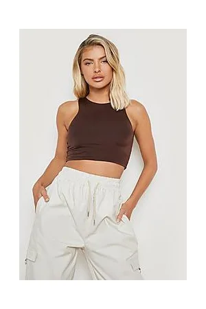 Boohoo Racer Double Layer Crop Top