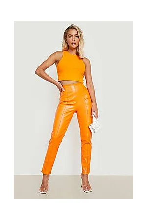 Boohoo Seam Front Pu Skinny Trouser