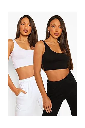 Boohoo Tall Scoop Crop Top 2 Pack