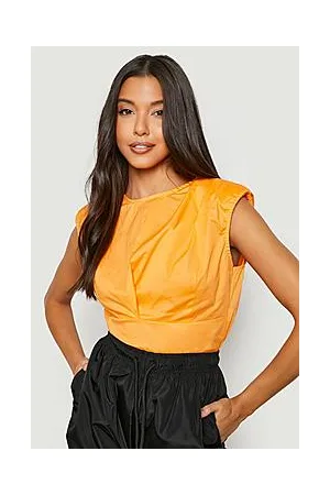 Boohoo Ruched Detail Cotton Bodysuit