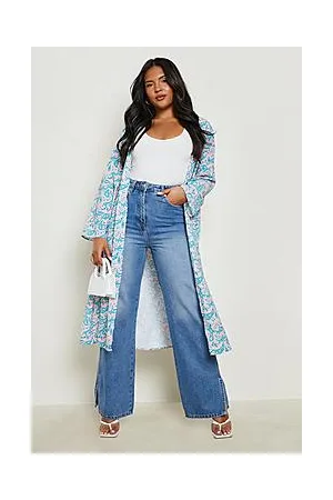 Boohoo Plus Paisley Woven Midi Kimono