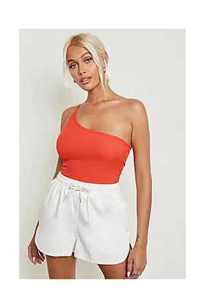 Boohoo Basic Rib One Shoulder Bodysuit