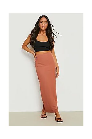 Boohoo Petite Ripple Rib Maxi Skirt