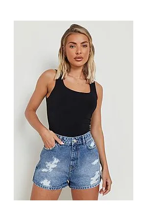 Boohoo Distressed Denim Shorts