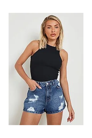 Boohoo Distressed Denim Shorts