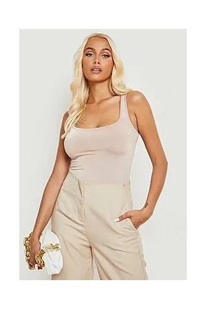 Boohoo Square Neck Double Layer Bodysuit