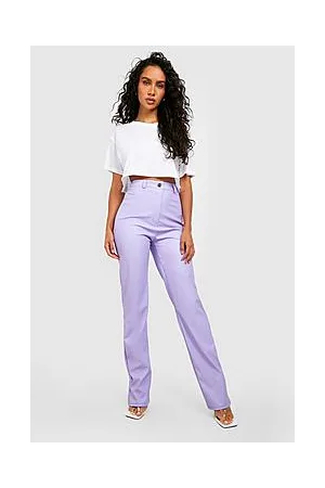 Boohoo Wide Leg Leather Look Trousers