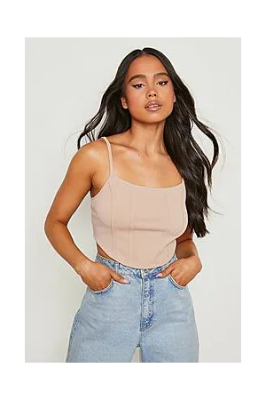 Boohoo Petite Dipped Hem Corset Top