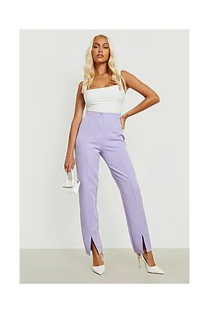 Boohoo Split Front Slim Leg Tailored Trouser