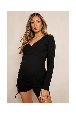 Boohoo Maternity Nursing Wrap Ruched Side T-shirt