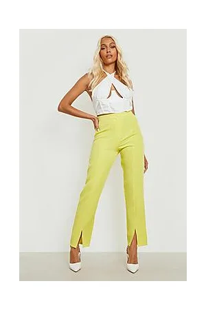 Boohoo Split Front Slim Leg Tailored Trouser