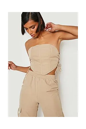Boohoo Lace Up Seam Detail Corset