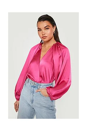 Boohoo Balloon Sleeve Plunge Bodysuit