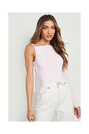 Boohoo Double Layer Slinky One Shoulder Bodysuit