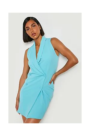 Boohoo Sleeveless Double Breasted Blazer Dress