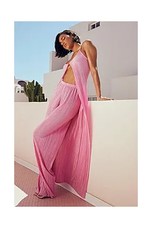 Boohoo Plisse Wide Leg Trousers