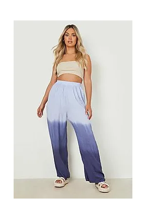 Boohoo Plus Ombre Cheesecloth Beach Trousers