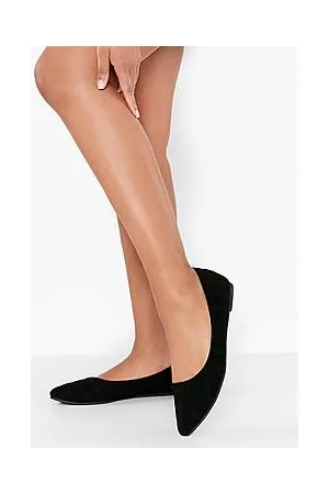 Boohoo Pointed Toe Quilted Ballet Flats