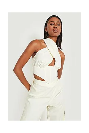Boohoo Halterneck Lace Up Back Corset