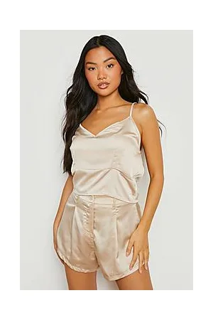 Boohoo Petite Satin Tailored Short