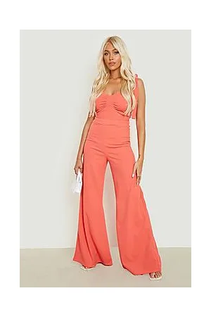 Boohoo Bralette & Super Wide Leg Trousers