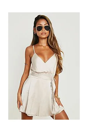 Boohoo Belted Strappy Playsuit