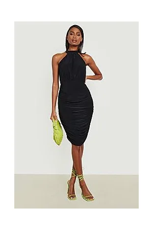 Boohoo Ruched Sleeveless Bodycon Dress