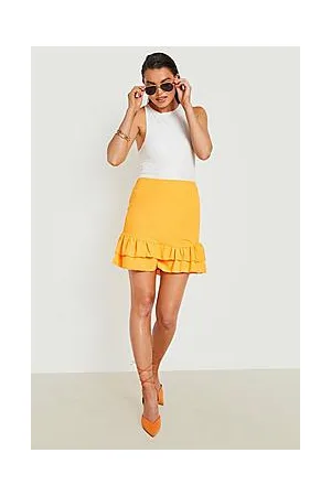 Boohoo Woven Frill Hem Skort