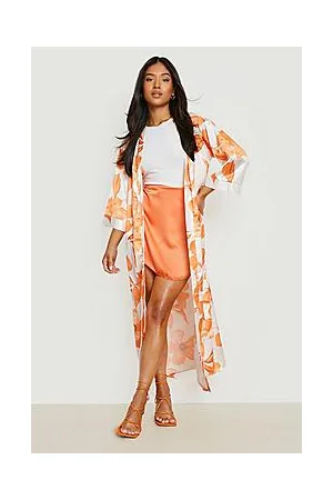 Boohoo Petite Large Floral Maxi Kimono