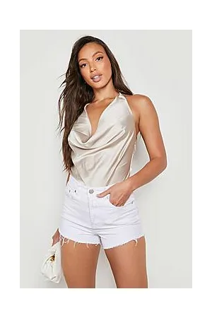 Boohoo Tall Halter Neck Cowl Bodysuit