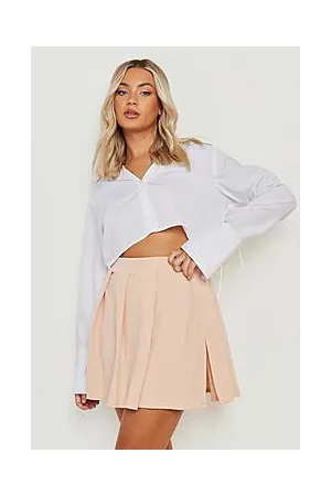 Boohoo Pleated Split Hem Tennis Skirt