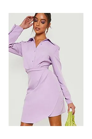 Boohoo Drape Side Button Front Blazer Dress