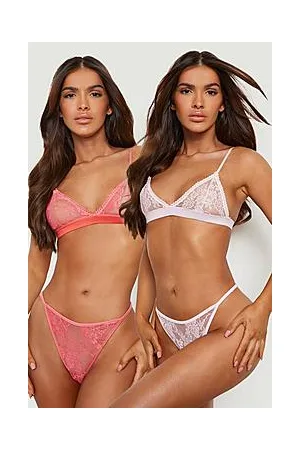 Boohoo 2 Pack Lace Triangle Bralet
