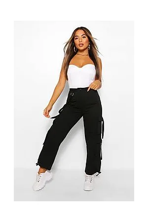 Boohoo Petite Cotton Twill Utility Pocket Cargo Trouser