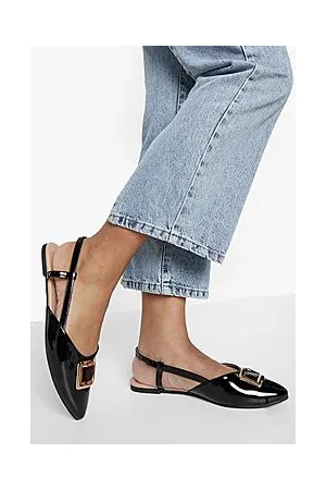 Boohoo Pointed Detail Strap Ballet Flats
