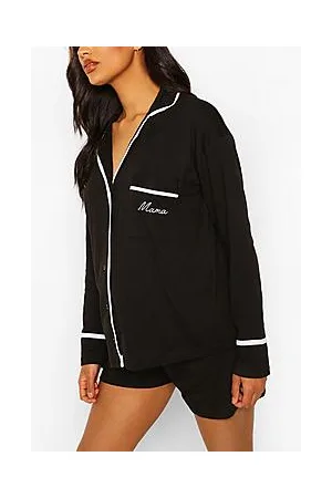 Boohoo Maternity Piping Embroidered Mama Pyjamas