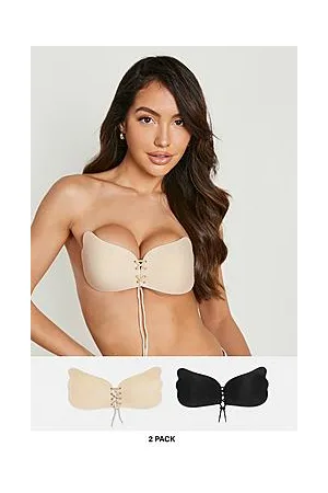 Boohoo 2 Pack Stick On Enhance Lace Up Bra