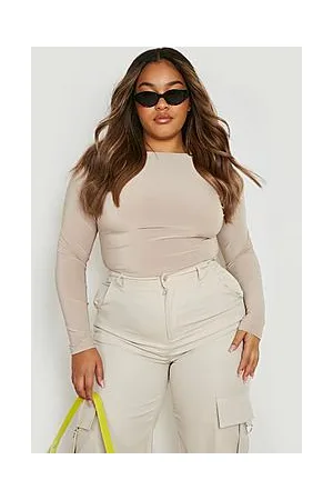 Boohoo Plus Double Layer Long Sleeve Bodysuit