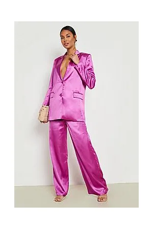 Boohoo Satin Wide Leg Trousers