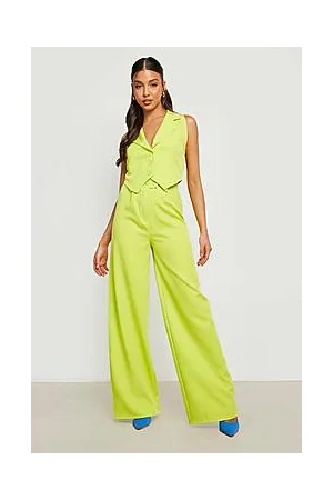 Boohoo Pleat Front Wide Leg Tailored Trousers