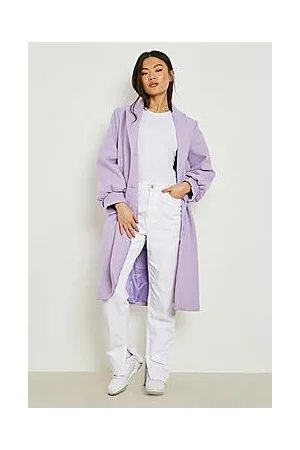 Boohoo Volume Sleeve Wool Look Coat