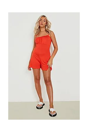Boohoo Basic Strappy Swing Playsuit