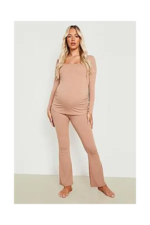 Boohoo Maternity Rib Flare Lounge Set