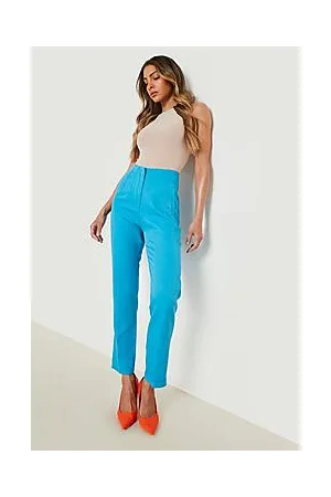Boohoo Pleat Detail Slim Fit Trousers