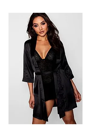 Boohoo Satin Kimono Robe