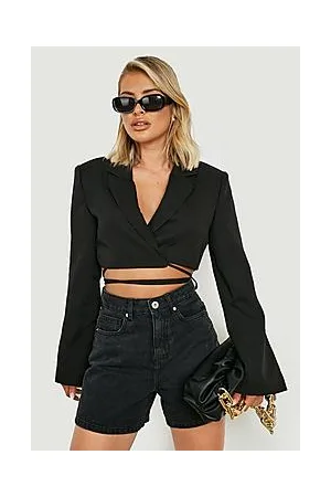 Boohoo High Waisted Denim Mom Shorts